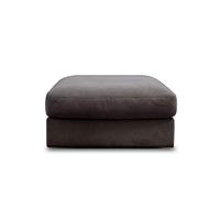 CAVADORE - Poggiapiedi XXL Fiona, design moderno, 97 x 48 x 97 cm, tessuto grigio
