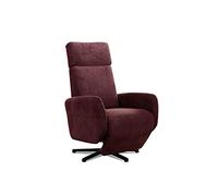 CAVADORE - Poltrona TV Cobra con funzione reclinabile, funzione relax, regolazione manuale continua, base a stella, portata fino a 130 kg, 71 x 110 x 82 cm, colore rosso, similpelle