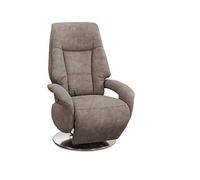 CAVADORE - Poltrona TV Edinburgh con funzione relax regolabile manualmente, 74 x 114 x 77 cm, similpelle, colore marrone chiaro
