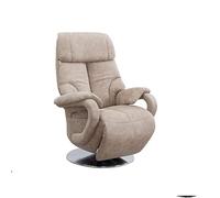 CAVADORE - Poltrona TV Istanbul con funzione relax regolabile manualmente, 80 x 115 x 79 cm, similpelle, colore beige