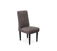 CAVADORE Sedia da pranzo Malm per cucina o sala da pranzo in effetto pelle, con cuciture a contrasto, adatta al set da cucina Malm, 48 x 103 x 62 cm, in microfibra: grigio