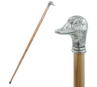 Cavagnini Bastone per anziani elegante personalizzato artigianale per uomo donna testa animale papera