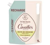 Cavaillès - Gel doccia con buccia di verbena per pelli sensibili, ricarica 1 l