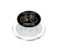 Cavalca con orgoglio carino arcobaleno bicicletta da strada per motociclisti gay PopSockets PopGrip per MagSafe