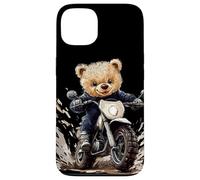 Cavalca con stile con questo costume da orsacchiotto da motocross Custodia per iPhone 13