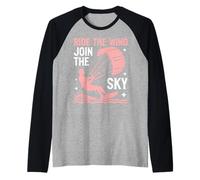 Cavalca Il Vento Unisciti al Kite Surf Sky Maglia con Maniche Raglan