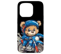Cavalca selvaggiamente con questo costume da orsacchiotto da motocross Custodia per iPhone 15 Pro