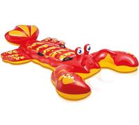 Aragosta Cavalcabile Gonfiabile Mare Intex Con Maniglie, Vinile Rosso 213x137 cm