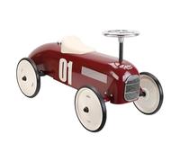 Cavalcabile Auto da Corsa Vintage Bordeaux in Metallo per Bambini dai 18 Mesi