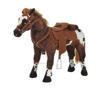 CAVALCABILE HOMCOM IT330-051 - 85x28x60 cm, portata 60 kg, peluche e metallo, da 2 anni