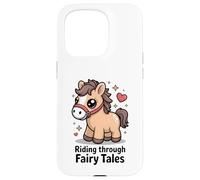 Cavalcando attraverso le fiabe carino Kawaii Pony Custodia per iPhone 15 Pro