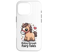Cavalcando attraverso le fiabe carino Kawaii Pony Custodia per iPhone 16 Pro