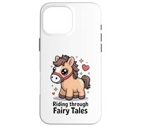 Cavalcando attraverso le fiabe carino Kawaii Pony Custodia per iPhone 16 Pro Max