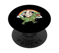 Cavalcando il pollo T-Rex dinosauro arcobaleno divertente Trex Saurus PopSockets PopGrip Adesivo