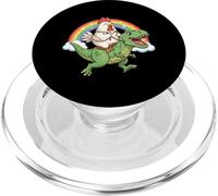 Cavalcando il pollo T-Rex dinosauro arcobaleno divertente Trex Saurus PopSockets PopGrip per MagSafe