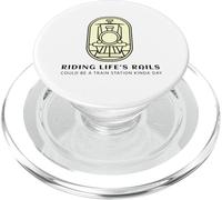 Cavalcando la stazione ferroviaria di Life Rails Kinda Day PopSockets PopGrip per MagSafe