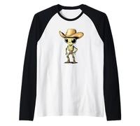 Cavalcando le stelle con questo cowboy alieno per ragazzi e ragazze Maglia con Maniche Raglan