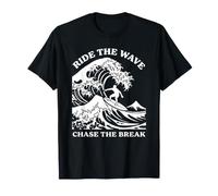 Cavalcare l'onda Chase The Break Surf Ocean Beach Surfer Art Maglietta