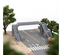 Cavalcavia del paesaggio ferroviario del modello, modelli terrestri ferroviari paesaggio ponte pedonale sopraelevato, decorazione del paesaggio ferroviario della scala 1:220 Z