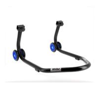 Cavaletto Posteriore Bihr Home Track Supporto In V Colore Nero Opaco E Ruote Blu