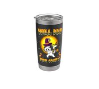 Cavalier Dabbing Dog Will Dab for Candy Funny Halloween Bicchiere termico in acciaio inox doppia parete