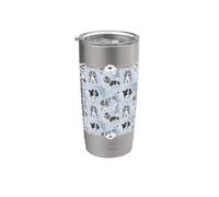 Cavalier King Charles Blu Toile de Jouy Bicchiere termico in acciaio inox doppia parete