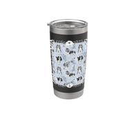 Cavalier King Charles Blu Toile de Jouy Bicchiere termico in acciaio inox doppia parete