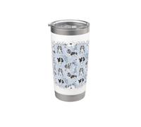 Cavalier King Charles Blu Toile de Jouy Bicchiere termico in acciaio inox doppia parete