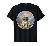 Cavalier King Charles Rainbow Bridge Memoriale colorato Cane Maglietta