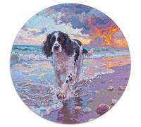 Cavalier King Charles Spaniel 1000 Pezzi Puzzles Animal Dog Puzzle Rotondo Per Lei O Lui Puzzle Creativo Arte Ecofriendly 1000pcs (67.5x67.5cm)