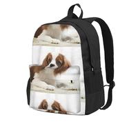 Cavalier King Charles Spaniel Brown Spaniel Zaino scolastico Borsa da viaggio per uomo Donna Zaino da college con 15 scomparti per laptop