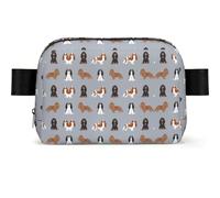 Cavalier King Charles Spaniel Cane Cappotti per cani misti Cane, Marsupio da viaggio Borsa a vita quadrata Borsa a petto casual Marsupio per uomo e donna