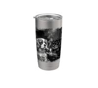 Cavalier King Charles Spaniel Cani fumatori Bicchiere termico in acciaio inox doppia parete