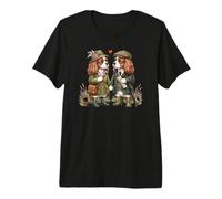Cavalier King Charles-Spaniel - Coppia di Cani vaga in Inghilterra Maglietta Premium