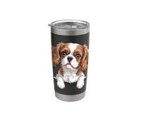 Cavalier King Charles Spaniel - Cucciolo di cane tascabile divertente Bicchiere termico in acciaio inox doppia parete