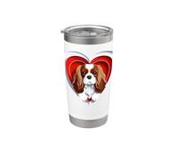 Cavalier King Charles Spaniel cuore carino amante dei cani o proprietario Bicchiere termico in acciaio inox doppia parete