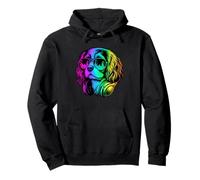 Cavalier King Charles Spaniel DJ Cuffie Retro Musica Cane Felpa con Cappuccio