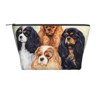 Cavalier King Charles Spaniel dorato nero, Borsa da toilette Borsa per trucco Borsa per cosmetici Borsa da toilette da viaggio portatile