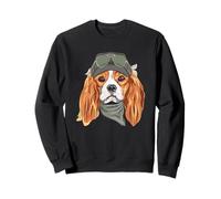 Cavalier King Charles Spaniel - Faccia di cane con cappello e bandana Felpa