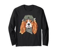 Cavalier King Charles Spaniel - Faccia di cane con cappello e bandana Maglia a Manica
