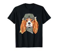 Cavalier King Charles Spaniel - Faccia di cane con cappello e bandana Maglietta