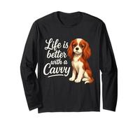 Cavalier King Charles Spaniel La Vita è Migliore con Un Cavvy Maglia a Manica