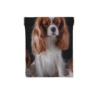 Cavalier King Charles Spaniel Madre con i cuccioli, Spremere il portafoglio superiore da donna Borsa portaoggetti Piccola portamonete Portamonete