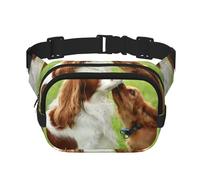 Cavalier King Charles Spaniel, Marsupio quadrato a doppio strato, borsa da viaggio, marsupio casual