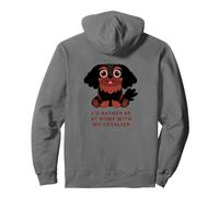 Cavalier King Charles Spaniel Nero e Tan Felpa con Cappuccio