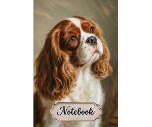 Cavalier King Charles Spaniel Notebook For Dog Lovers: 6x9 Lined Journal with CAVIE Line Art on Every Page, 120 Pages - Gift for Dog Mom & Dog Dad