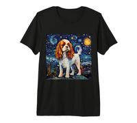Cavalier King Charles Spaniel Notte Stellata Maglietta Premium