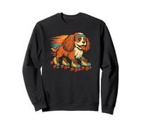 Cavalier King Charles Spaniel Pattinaggio a rotelle Retro Vintage Felpa