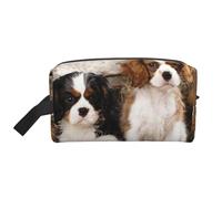 Cavalier King Charles Spaniel, piccoli cuccioli, organizer per cosmetici di grande capacità, borsa da viaggio per il trucco da donna