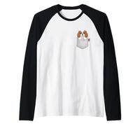 Cavalier King Charles Spaniel Pocket Puppy Lover, Simpatico Cane Maglia con Maniche Raglan